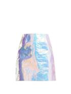 Matchesfashion.com Sies Marjan - Desiree Iridescent Cotton Mini Skirt - Womens - Metallic
