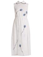 Jupe By Jackie Vote Love Rose-embroidered Cotton Dress