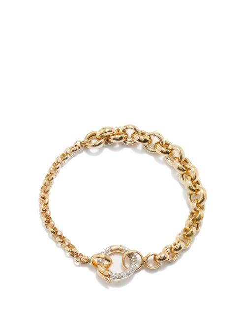 Yvonne Lon - Diamond & 18kt Gold Chain Bracelet - Womens - Yellow Gold