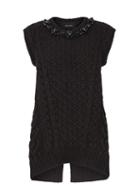 Simone Rocha - Beaded Cable-knit Longline Sweater - Womens - Black