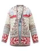 Matchesfashion.com Etro - Panarea Floral-print Quilted Silk-blend Jacket - Womens - Red Multi