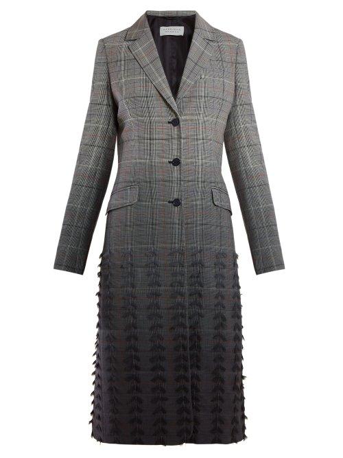 Matchesfashion.com Gabriela Hearst - Ramirez Single Breasted Dgrad Check Coat - Womens - Grey Multi