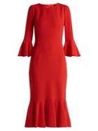 Matchesfashion.com Dolce & Gabbana - Fluted Cady Dress - Womens - Red