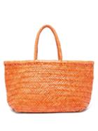 Matchesfashion.com Dragon Diffusion - Triple Jump Large Woven-leather Basket Bag - Womens - Orange