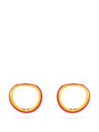 Matchesfashion.com Charlotte Chesnais - Naho Enamel & 18kt Gold-vermeil Clip Earrings - Womens - Orange Gold