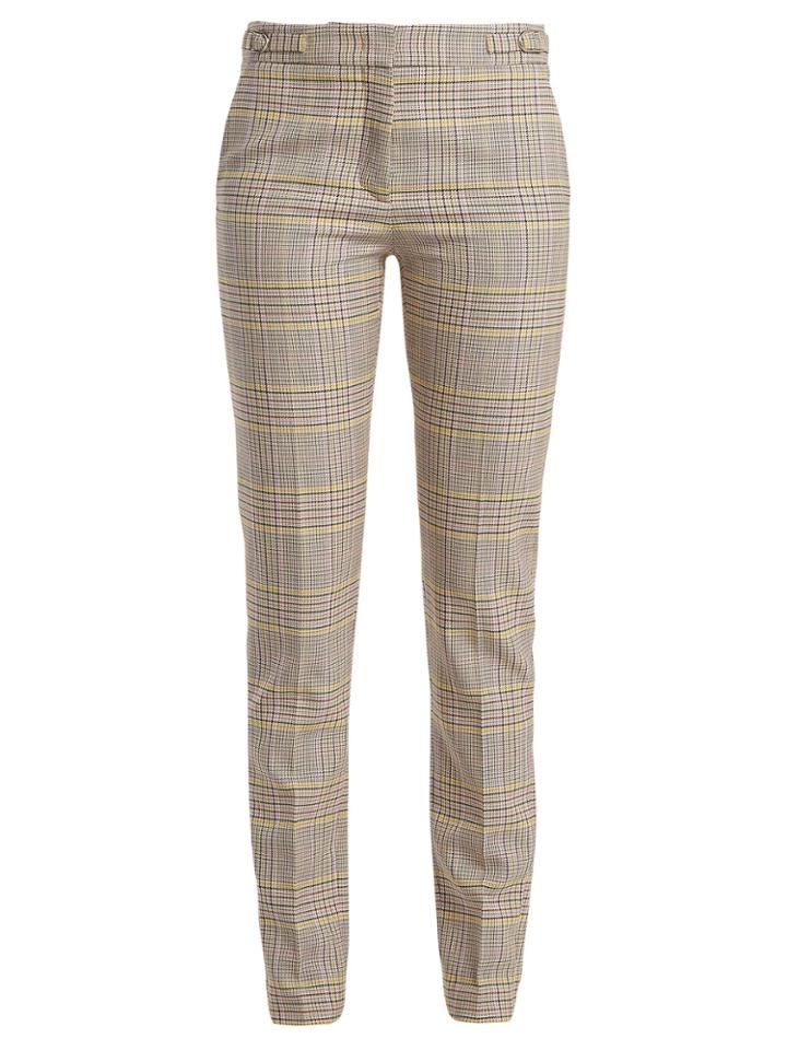 Gabriela Hearst Lisa Plaid Wool-blend Trousers
