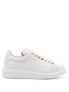 Matchesfashion.com Alexander Mcqueen - Oversized Raised-sole Leather Trainers - Womens - White Multi