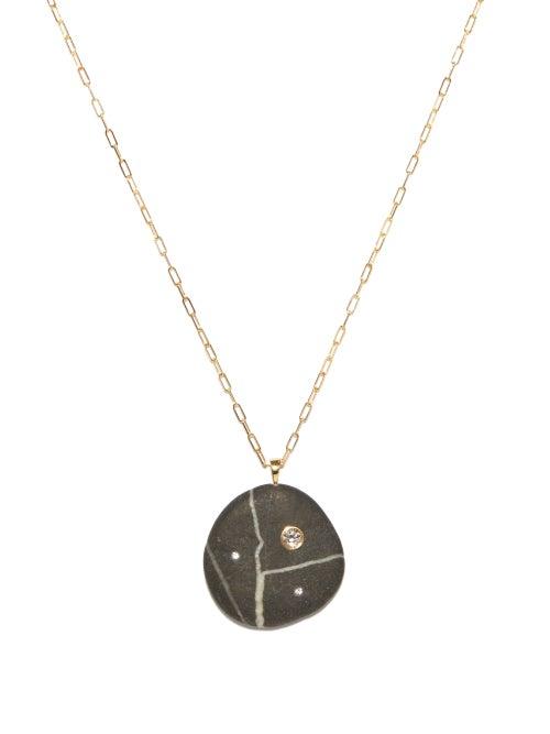 Matchesfashion.com Cvc Stones - Phantom Diamond & 18kt Gold Necklace - Womens - Black