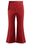 Matchesfashion.com Ellery - Bulgaria Flared Cady Trousers - Womens - Dark Red