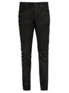 Matchesfashion.com Saint Laurent - Waxed Cotton Blend Jeans - Mens - Black