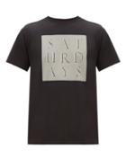 Matchesfashion.com Saturdays Nyc - Logo Print Cotton T Shirt - Mens - Black