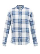 Mens Rtw Rag & Bone - Fit 2 Check Cotton-blend Twill Shirt - Mens - Blue Multi