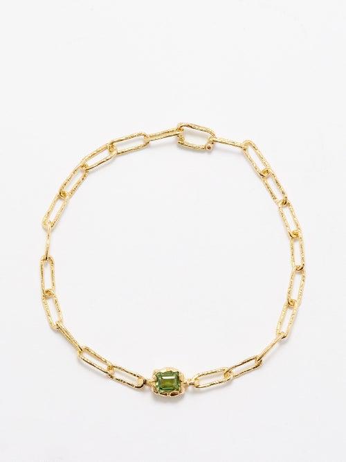 Healers - Tourmaline & 18kt Recycled Gold Bracelet - Mens - Gold