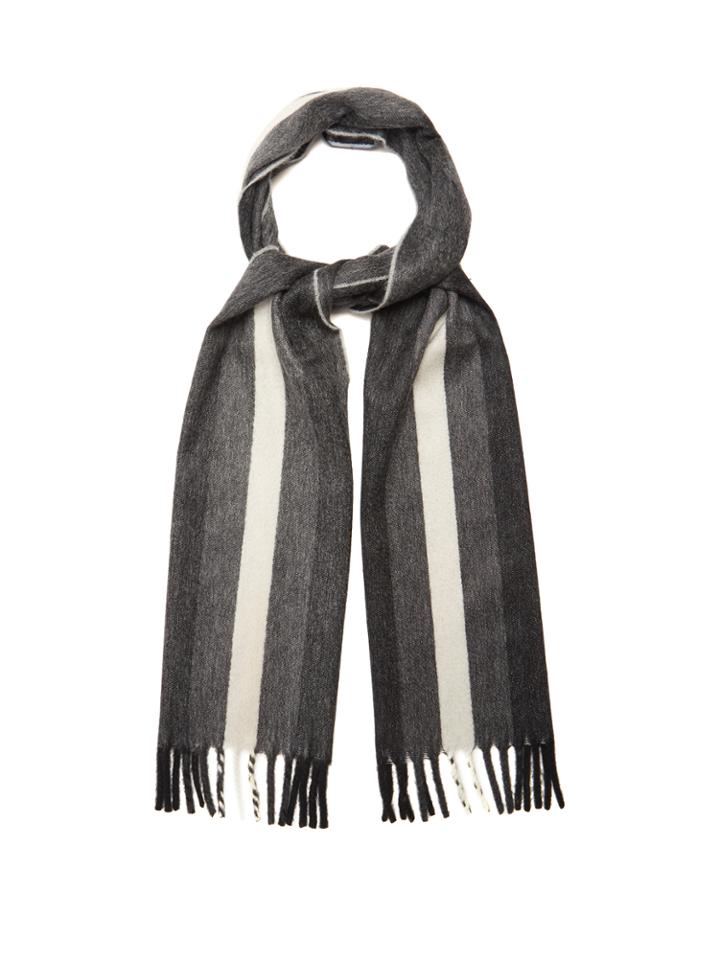 Neil Barrett Striped Cashmere Scarf