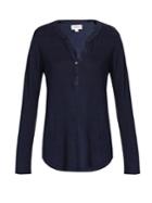 Velvet By Graham & Spencer Elvira Linen-blend Henley Top