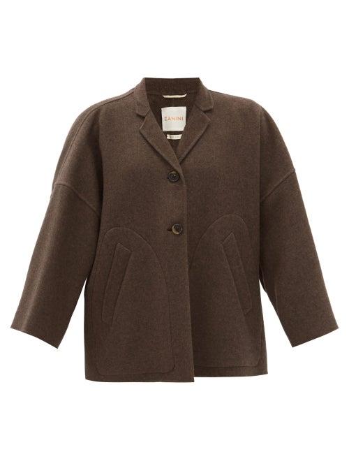 Matchesfashion.com Zanini - Oversized Single-breasted Cashmere Coat - Womens - Brown