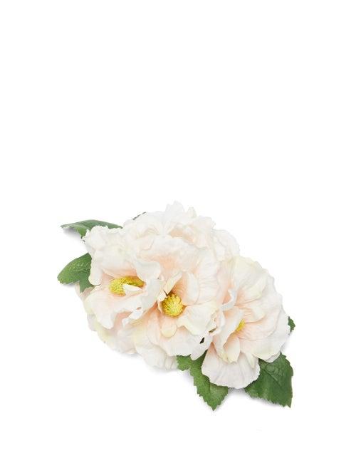 Matchesfashion.com Philippa Craddock - Hollyhocks Faux Flower Hair Clip - Womens - White