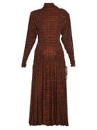Matchesfashion.com Proenza Schouler - Crocodile-print Jersey Midi Dress - Womens - Black Brown