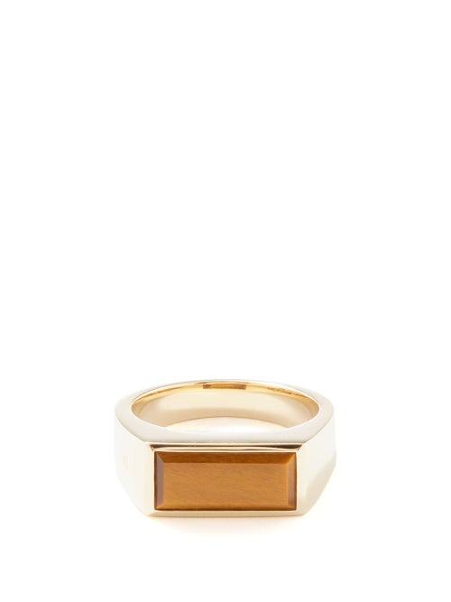 Tom Wood - Peaky Tiger's Eye & 9kt Gold Ring - Mens - Gold