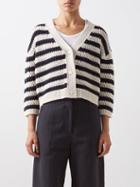 Weekend Max Mara - Zona Cardigan - Womens - Navy Stripe