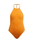Matchesfashion.com Dos Gardenias - Superstar High Neck Swimsuit - Womens - Orange