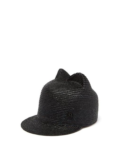 Matchesfashion.com Maison Michel - Jamie Straw Hat - Womens - Black