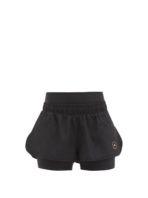 Matchesfashion.com Adidas By Stella Mccartney - Truepurpose Double-layer Technical Shorts - Womens - Black