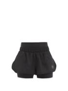 Matchesfashion.com Adidas By Stella Mccartney - Truepurpose Double-layer Technical Shorts - Womens - Black