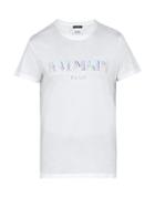 Matchesfashion.com Balmain - Short Sleeve Logo T Shirt - Mens - Multi