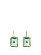 Matchesfashion.com Lizzie Fortunato - Tile Quartz, Rhodolite & Gold-plated Earrings - Womens - Blue Multi