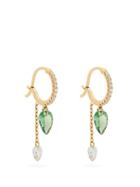 Matchesfashion.com Raphaele Canot - Set Free Diamond, Tsavorite & Yellow Gold Earrings - Womens - Green
