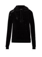 Saint Laurent Cotton-blend Velvet Hooded Sweatshirt