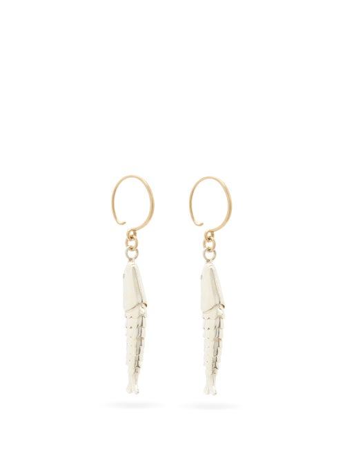 Matchesfashion.com Jil Sander - Fish Pendant Earrings - Womens - Silver
