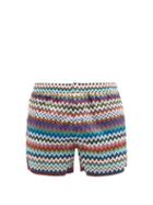 Matchesfashion.com Missoni Mare - Zigzag-print Swim Shorts - Mens - Multi