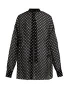 Matchesfashion.com Haider Ackermann - Polka Dot Print Silk Shirt - Womens - Black White