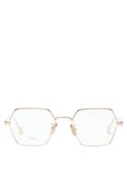 Matchesfashion.com Loewe - Angular-round Acetate Glasses - Mens - Gold