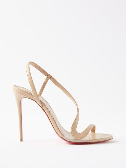 Christian Louboutin - Rosalie 100 Leather Sandals - Womens - Beige