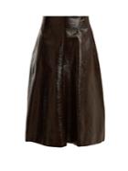 Jil Sander Ethic Coated-cotton A-line Skirt