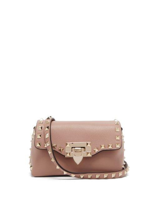 Matchesfashion.com Valentino - Rockstud Mini Leather Cross Body Bag - Womens - Nude