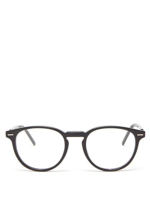 Matchesfashion.com Dior Homme Sunglasses - Technicity02 Round Acetate Glasses - Mens - Black