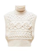 Matchesfashion.com Isabel Marant - Minea Tiered Funnel Neck Cabled Merino Sweater - Womens - Ivory