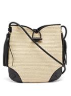 Matchesfashion.com Isabel Marant - Tyag Leather-trim Raffia Shoulder Bag - Womens - Black Multi