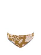 Matchesfashion.com Cala De La Cruz - Nora Ring-embellished Floral-print Bikini Briefs - Womens - Green Multi