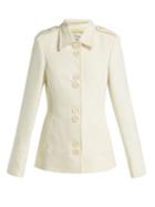 Matchesfashion.com Wales Bonner - Silk And Wool Blend Military Jacket - Womens - Ivory