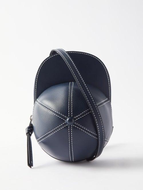 Jw Anderson - Cap Midi Leather Cross-body Bag - Mens - Navy