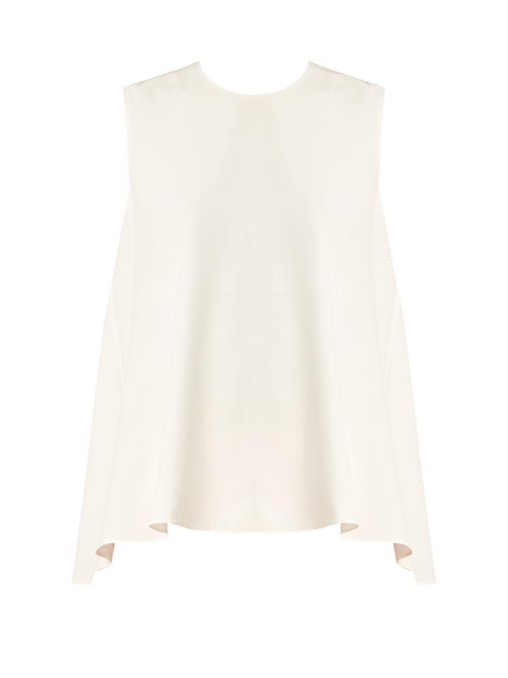 Roksanda Fuji Satin-back Silk-crepe Top