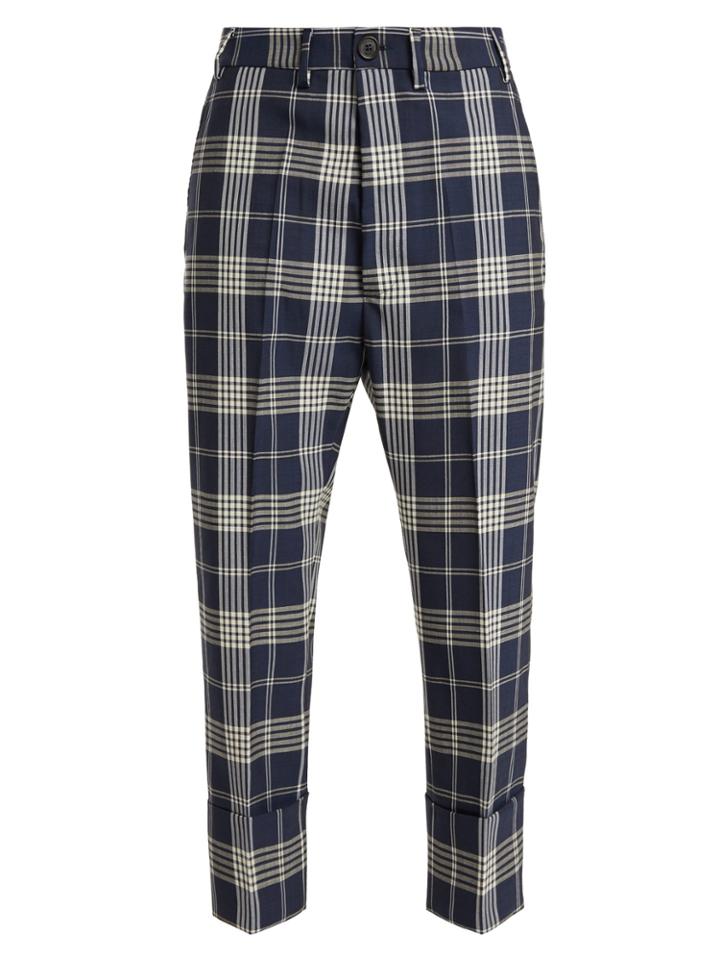Vivienne Westwood Tartan Wool Cropped Trousers