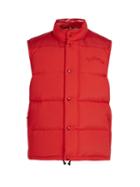 Matchesfashion.com Burberry - Hillfield Logo Embroidered Padded Gilet - Mens - Red