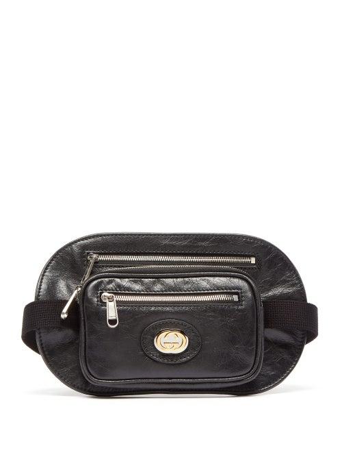 Matchesfashion.com Gucci - Morpheus Crackled Leather Belt Bag - Mens - Black