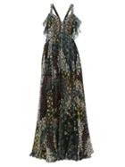 Matchesfashion.com Etro - Uschi Floral-print Silk Maxi Dress - Womens - Black Multi